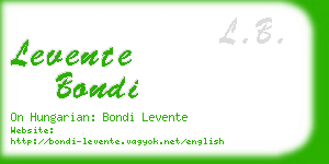 levente bondi business card